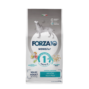 Forza10 Maxi Diet with Fish - sausā barība suņiem 12kg Cena norādīta par 1 gb. un ir spēkā pasūtot 2 gb.